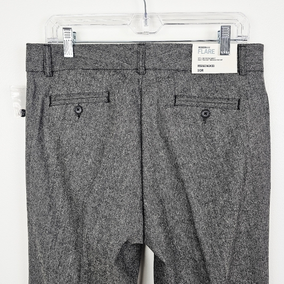 Gap Modern Fit Flare Wool Blend Trousers Herringbone Pattern NWT - Picture 9 of 11